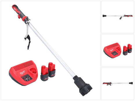 Bomba de trasvase a batería Milwaukee M12 BSWP-252 12 V 34 l/min + 2x baterías 2,5 Ah + cargador