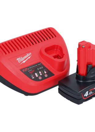 Bomba de trasvase a batería Milwaukee M12 BSWP-401 12 V 34 l/min + 1x batería 4,0 Ah + cargador