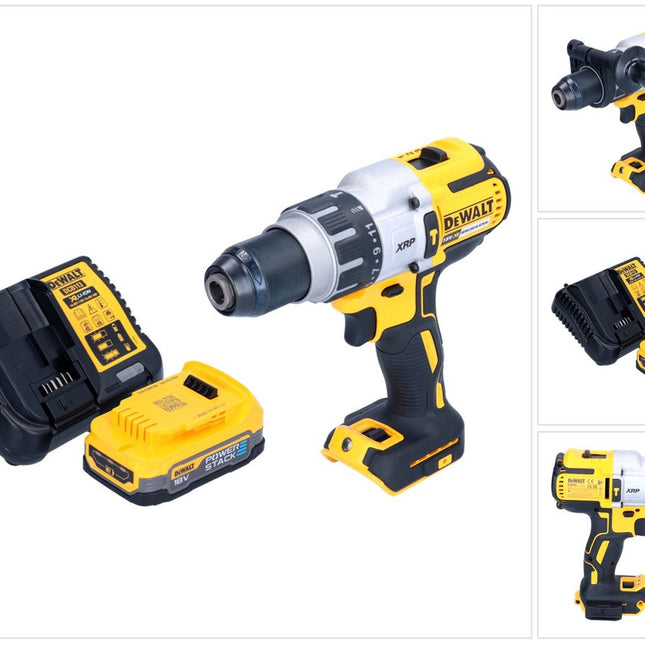 DeWalt DCD 996 E1 Akku Schlagbohrschrauber 18 V 95 Nm Brushless + 1x Akku 1,7 Ah + Ladegerät