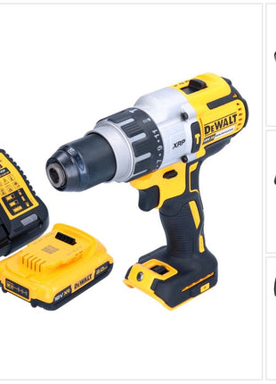 DeWalt DCD 996 D1 Akku Schlagbohrschrauber 18 V 95 Nm Brushless + 1x Akku 2,0 Ah + Ladegerät