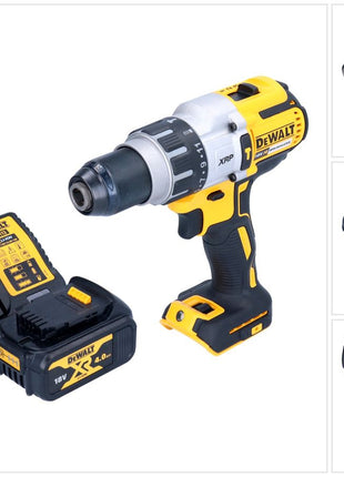 Taladro percutor inalámbrico DeWalt DCD 996 M1 18 V 95 Nm sin escobillas + 1x batería 4,0 Ah + cargador