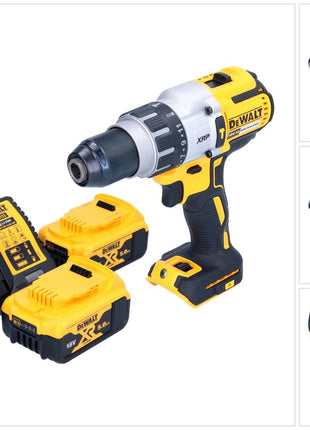 Taladro percutor inalámbrico DeWalt DCD 996 P2 18 V 95 Nm sin escobillas + 2 baterías 5,0 Ah + cargador