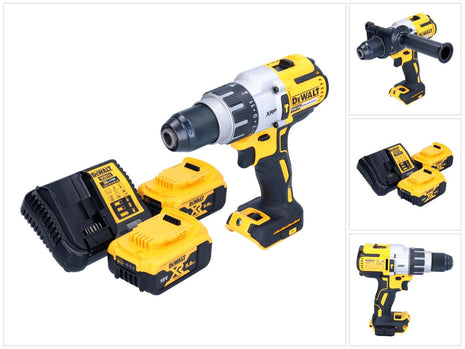 DeWalt DCD 996 P2 Akku Schlagbohrschrauber 18 V 95 Nm Brushless + 2x Akku 5,0 Ah + Ladegerät