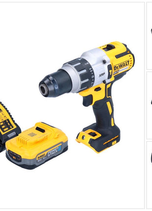 Taladro percutor inalámbrico DeWalt DCD 996 H1 18 V 95 Nm sin escobillas + 1x batería Powerstack 5,0 Ah + cargador