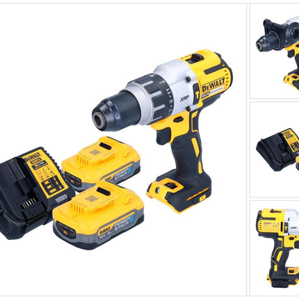DeWalt DCD 996 H2 Akku Schlagbohrschrauber 18 V 95 Nm Brushless + 2x Powerstack Akku 5,0 Ah + Ladegerät