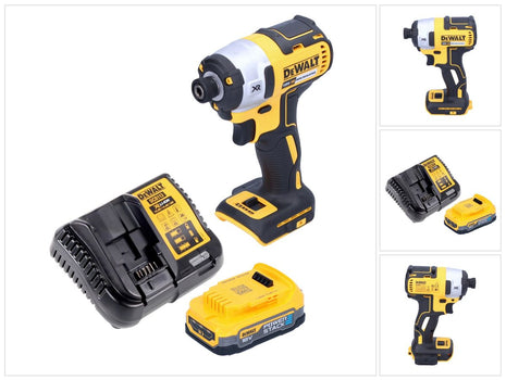 DeWalt DCF 887 E1 Clé à choc sans fil 18 V 205 Nm 1/4'' Brushless + 1x batterie 1,7 Ah + chargeur