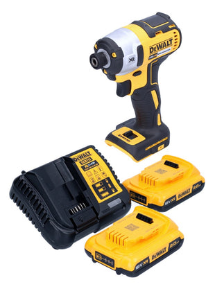 DeWalt DCF 887 D2 Akku Schlagschrauber 18 V 205 Nm 1/4" Brushless + 2x Akku 2,0 Ah + Ladegerät