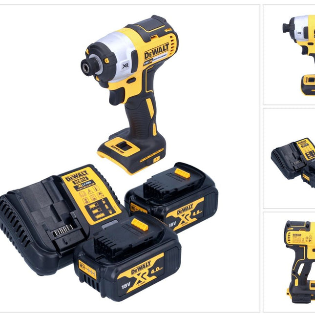 DeWalt DCF 887 M2 Akku Schlagschrauber 18 V 205 Nm 1/4" Brushless + 2x Akku 4,0 Ah + Ladegerät