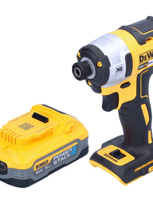 DeWalt DCF 887 N Akku Schlagschrauber 18 V 205 Nm 1/4" Brushless + 1x Akku Powerstack 5,0 Ah - ohne Ladegerät