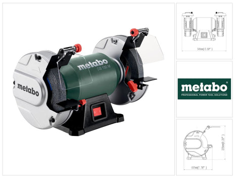 Metabo amoladora doble DS 150 M 370 W 150 x 20 x 20 mm (604150000)