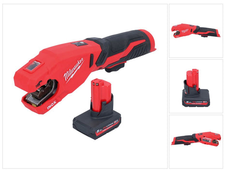 Milwaukee M12 PCSS-501 Akku Edelstahl Rohrabschneider 12 V 12 - 28 mm + 1x Akku 5,0 Ah - ohne Ladegerät