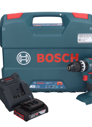 Bosch GSB 18V-45 Professional Akku Schlagbohrschrauber 18 V 45 Nm Brushless + 1x Akku 2,0 Ah + Ladegerät + L-Case