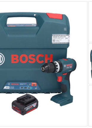 Bosch GSB 18V-45 Taladro percutor inalámbrico profesional 18 V 45 Nm sin escobillas + 1x batería 4,0 Ah + estuche L - sin cargador