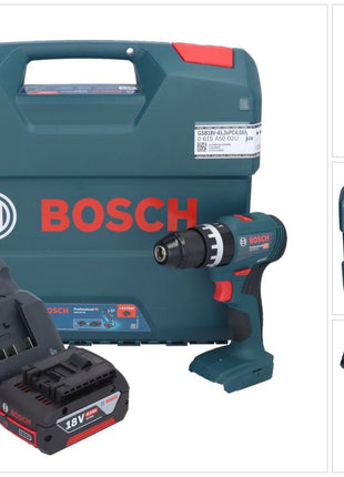 Bosch GSB 18V-45 Profesjonalna akumulatorowa wiertarko-wkrętarka udarowa 18 V 45 Nm bezszczotkowa + 1x akumulator 4,0 Ah + ładowarka + walizka L