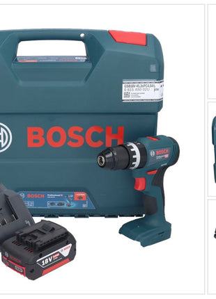 Bosch GSB 18V-45 Professional Perceuse-visseuse à percussion sans fil 18 V 45 Nm Brushless + 1x batterie 5,0 Ah + chargeur + L-Case