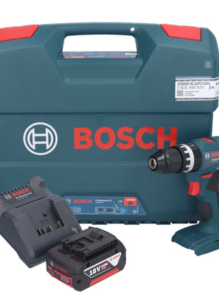 Bosch GSB 18V-45 Professional Akku Schlagbohrschrauber 18 V 45 Nm Brushless + 1x Akku 5,0 Ah + Ladegerät + L-Case