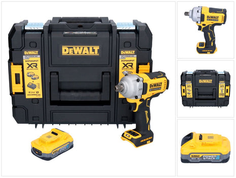 DeWalt DCF 892 NT Akku Schlagschrauber 18 V 813 Nm 1/2" Brushless + 1x Powerstack Akku 5,0 Ah + TSTAK - ohne Ladegerät