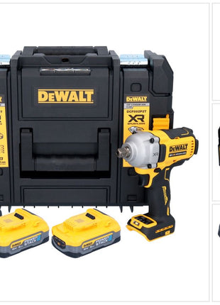 DeWalt DCF 892 H2T Akku Schlagschrauber 18 V 813 Nm 1/2" Brushless + 2x Powerstack Akku 5,0 Ah + Ladegerät + TSTAK