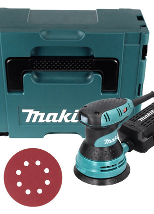 Makita BO 5031 Exzenterschleifer 300 Watt 125 mm + 50x Schleifpapier K240 + Makpac