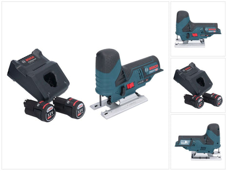 Bosch GST 12V-70 Professional Akku Stichsäge 12 V 70 mm + 2x Akku 2,0 Ah + Ladegerät