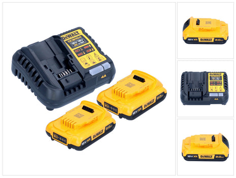 Zestaw startowy akumulatorów DeWalt DCB 1104 D2 12 V / 18 V 2x akumulator 2,0 Ah + ładowarka DCB 1104