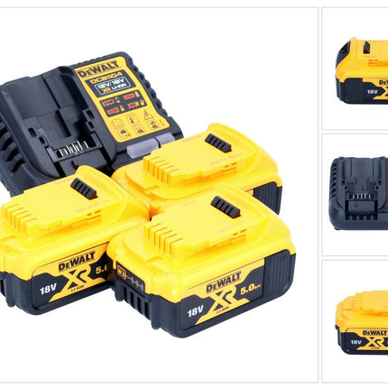 DeWalt DCB 1104 P3 Akku Starter Set 12 V / 18 V 3x Akku 5,0 Ah + DCB 1104 Ladegerät