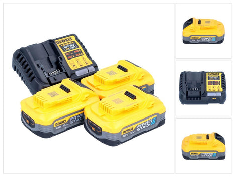 Zestaw startowy akumulatorów DeWalt DCB 1104 H3 12 V / 18 V 3x akumulator Powerstack 5,0 Ah + ładowarka DCB 1104