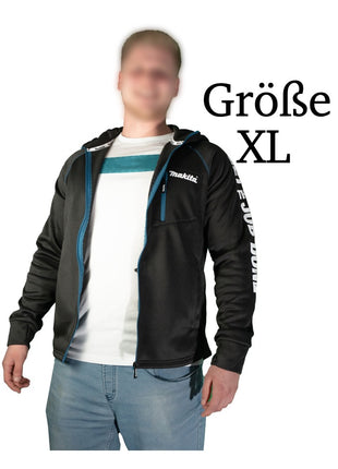 Makita Polar Tec Hoodie Jacket XL con capucha trabajo y ocio (98P214-XL) 100% poliéster