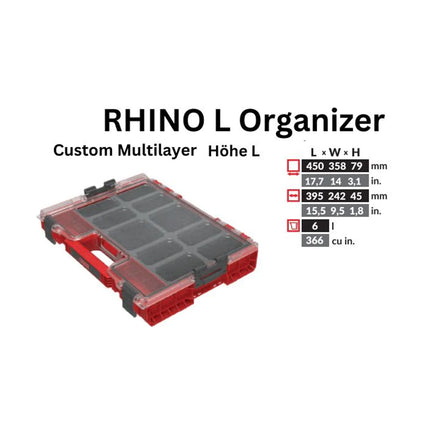 Toolbrothers RHINO L Organizer ULTRA Höhe L Custom Multilayer 6 l IP54