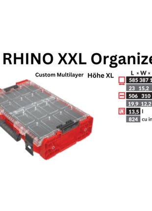 Toolbrothers RHINO XXL Organizer ULTRA Höhe XL Custom Multilayer 13,5 l IP66