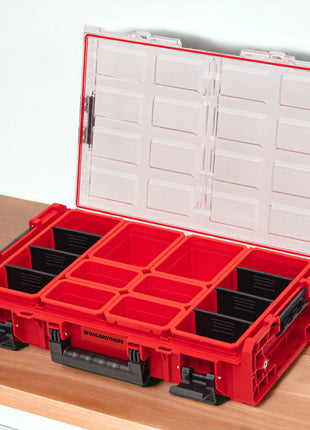 Toolbrothers RHINO XXL Organizer ULTRA Höhe XL Boxen Custom 582 x 387 x 131 mm 13,5 l IP66 mit 8 Inlays und 6 Trennwände