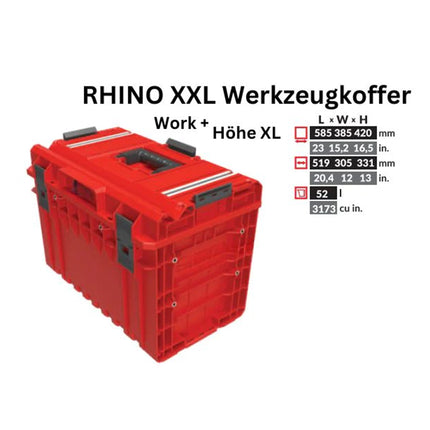 Toolbrothers RHINO XXL Werkzeugkoffer ULTRA Work+ Höhe XL 52 l IP66 mit herausnehmbaren Trennwänden