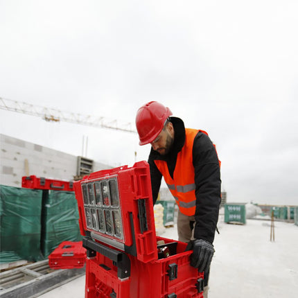 Toolbrothers RHINO XXL Werkzeugkoffer ULTRA Handling+ Höhe M 15,4 l IP66 mit herausnehmbaren Trennwänden + Boxen