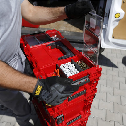 Toolbrothers RHINO XXL Werkzeugkoffer ULTRA Comfort+ Höhe L 38 l IP66 mit herausnehmbaren Trennwänden