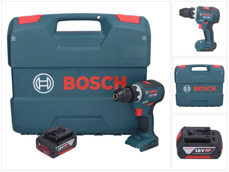 Bosch GSR 18V-55 Professional Akku Bohrschrauber 18 V 55 Nm Brushless + 1x Akku 4,0 Ah + L-Case - ohne Ladegerät