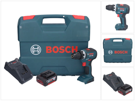 Bosch GSR 18V-55 Profesjonalna akumulatorowa wiertarko-wkrętarka 18 V 55 Nm bezszczotkowa + 1x akumulator 4,0 Ah + ładowarka + walizka L