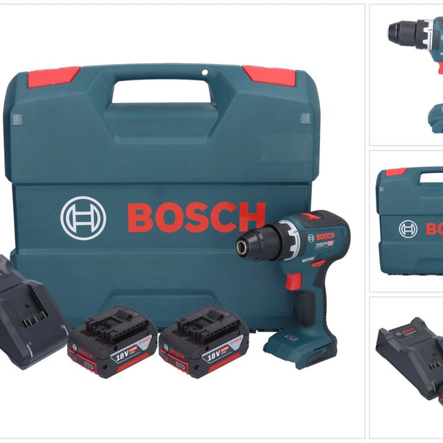Bosch GSR 18V-55 Professional Akku Bohrschrauber 18 V 55 Nm Brushless + 2x Akku 4,0 Ah + Ladegerät + L-Case
