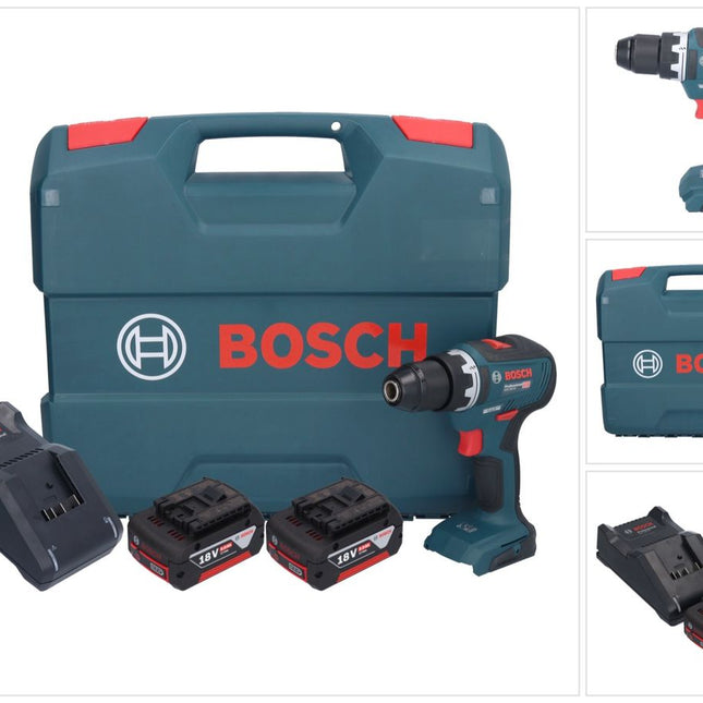 Bosch GSR 18V-55 Professional Akku Bohrschrauber 18 V 55 Nm Brushless + 2x Akku 5,0 Ah + Ladegerät + L-Case
