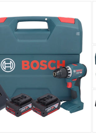 Bosch GSR 18V-45 Professional perceuse-visseuse sans fil 18 V 45 Nm sans balais + 2x batteries 4,0 Ah + chargeur + mallette en L