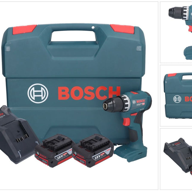 Bosch GSR 18V-45 Professional Akku Bohrschrauber 18 V 45 Nm Brushless + 2x Akku 4,0 Ah + Ladegerät + L-Case