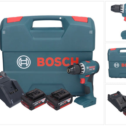 Bosch GSR 18V-45 Professional Akku Bohrschrauber 18 V 45 Nm Brushless + 2x Akku 5,0 Ah + Ladegerät + L-Case