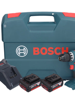 Bosch GSR 18V-45 Professional Akku Bohrschrauber 18 V 45 Nm Brushless + 2x Akku 5,0 Ah + Ladegerät + L-Case