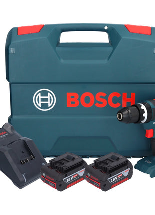 Perceuse à percussion sans fil Bosch GSB 18V-55 Professional 18 V 55 Nm sans balais (0615990L7C) + 2 batteries 4,0 Ah + chargeur + mallette