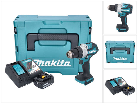 Makita DHP 489 RF1J taladro percutor inalámbrico 18 V 73 Nm sin escobillas + 1x batería 3,0 Ah + cargador + Makpac