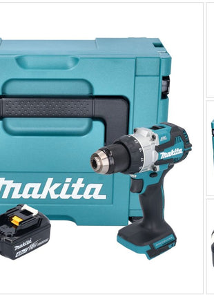 Makita DHP 489 M1J Akku Schlagbohrschrauber 18 V 73 Nm Brushless + 1x Akku 4,0 Ah + Makpac - ohne Ladegerät