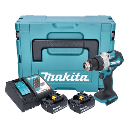 Makita DHP 489 RMJ Akku Schlagbohrschrauber 18 V 73 Nm Brushless + 2x Akku 4,0 Ah + Ladegerät + Makpac
