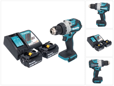 Makita DDF 489 RM perceuse/visseuse sans fil 18 V 73 Nm Brushless + 2x batterie 4,0 Ah + chargeur