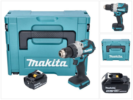 Trapano avvitatore a batteria Makita DDF 489 F1J 18 V 73 Nm brushless + 1x batteria ricaricabile 3,0 Ah + Makpac - senza caricabatterie