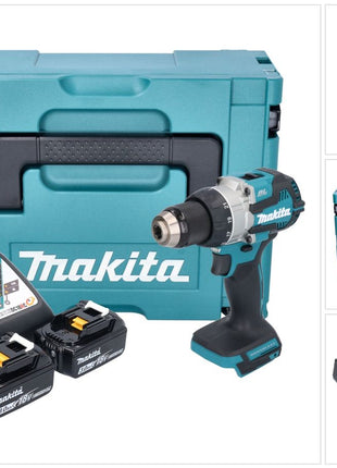 Makita DDF 489 RFJ perceuse-visseuse sans fil 18 V 73 Nm sans balais + 2x batteries 3,0 Ah + chargeur + Makpac