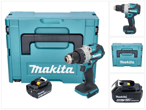 Makita DDF 489 M1J Akku Bohrschrauber 18 V 73 Nm Brushless + 1x Akku 4,0 Ah + Makpac - ohne Ladegerät